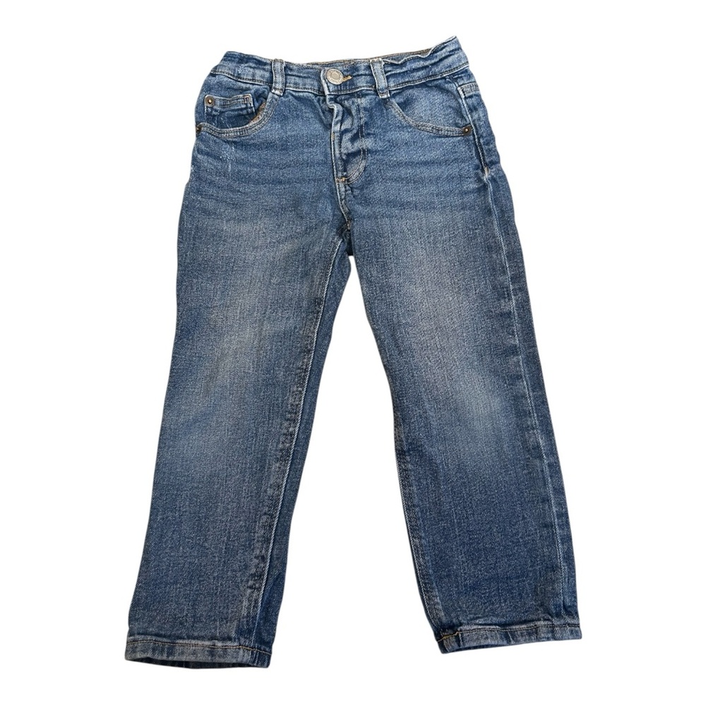 ZARA Kids The Relaxed Pant Medium Wash Denim Jeans Size 4
